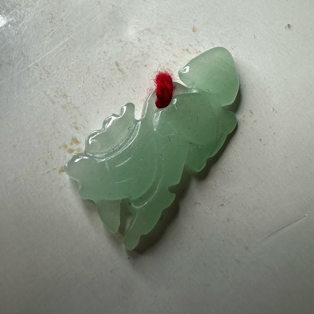 Vintage Green Dagon Jade Pendant